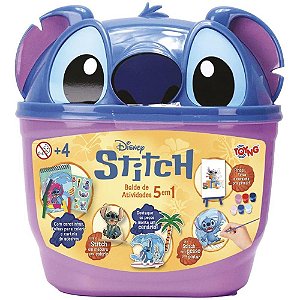 Balde de Atividades 5 em 1 STITCH com ITENS Criativos Infantis