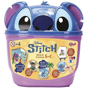 Balde de Atividades 5 em 1 STITCH com ITENS Criativos Infantis