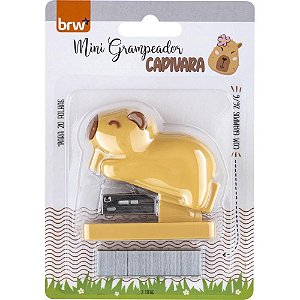 Grampeador Plástico Capivara 20 Folhas com 100 Grampos (display com 6)