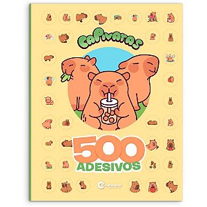 Livro com Adesivos Capivaras 40 Páginas com 500 Adesivos