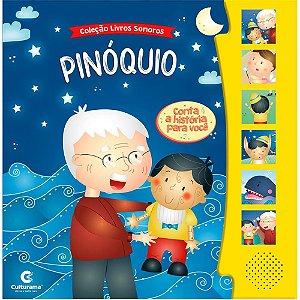 Livro Sonoro Pinóquio com Narração e Ilustrações Encantadoras