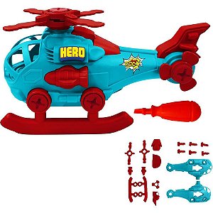 Brinquedo para Montar Helicóptero com Ferramenta – Monta e Desmonta