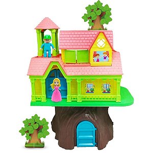 Casinha de Boneca Casa NA árvore Divertida com Bonecos e Recortes