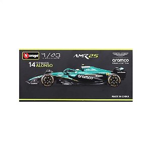 Carrinho Race F1 Teams com Driver Escala 1:43 com Base Acrílica