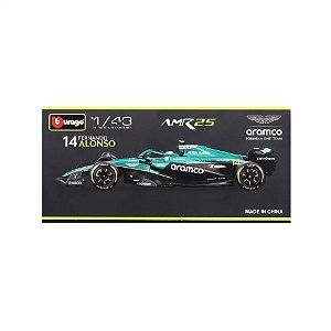 Carrinho Race F1 Teams com Driver Escala 1:43 com Base Acrílica