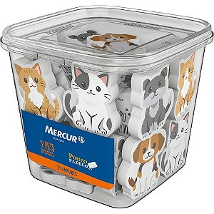Borracha Termoplástica Cachorros e Gatos Sortidas com 24 Unidades