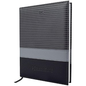 Agenda Permanente Cinza e Preta 168 Folhas 134X190MM