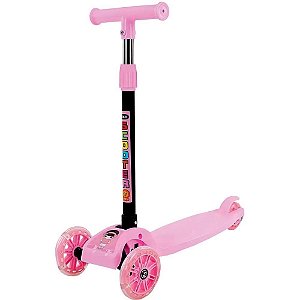 Patinete Rosa Dobrável com LUZ