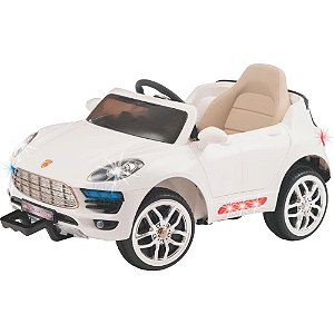 Veículo Elétrico CAR ONE PS 12V Branco com Controle Remoto 30KG