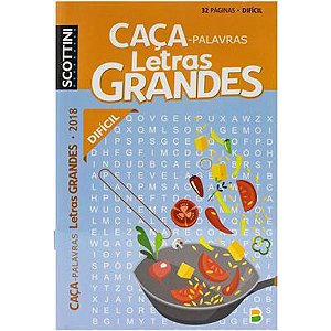 Livro de Atividades CAÇA-PALAVRAS Nível Difícil 32 Páginas com 10