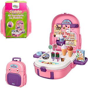 Brincando de Profissões KIT Sorveteria NA Malinha com 21 Peças