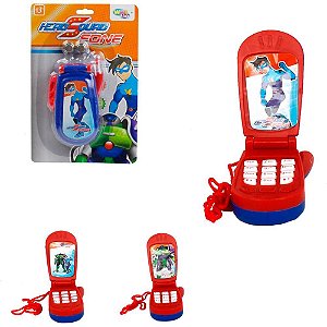 Brinquedo Celular Hero Squad com Som e Cordão Sortido