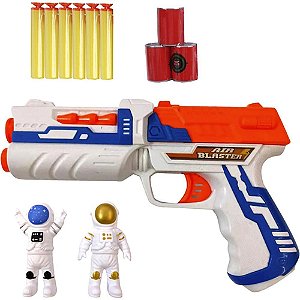 Lançador Dardo Pistola Astronauta 12 Peças Blister