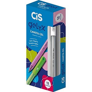 Caneta GEL CIS GELYX Branca 0.8MM Caixa com 12 Unidades