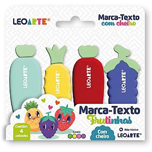Caneta Marca Texto Mini Frutinhas com Aroma 4 Modelos (estojo)