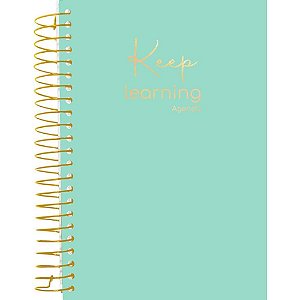 Agenda Permanente Keep Espiral 140X200MM 160 Folhas Verde KIT