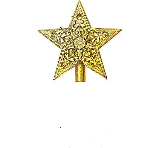 Estrela Ponteira Natalina 10CM para Topo da árvore Unidade