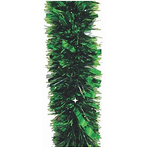 Festão Metalizado Natalino Verde 9X180CM para Decoração