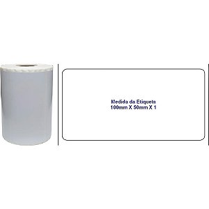 Etiqueta Adesiva Couchê 100X50MM X 30M com 560 Etiquetas – Rolo