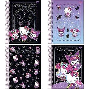 Caderno 01X1 Capa Dura Besties Forever 80 Folhas Pacote com 4 Unidades