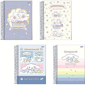 Caderno 01X1 Capa Dura Cinnamonroll 80 Folhas Pacote com 4 Unidades