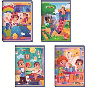 Caderno Brochurão Capa Dura Jandainha Masculino 80 Folhas Pacote com 5 Unidades