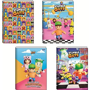 Caderno Brochurão Capa Dura Stumble GUYS 80 Folhas Pacote com 5 Unidades
