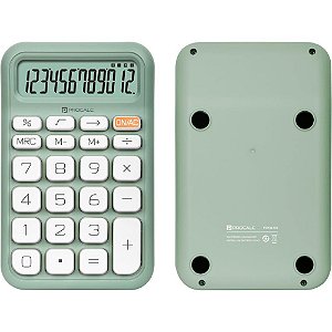 Calculadora Mesa 12 Dígitos Verde Solar e Bateria PC130