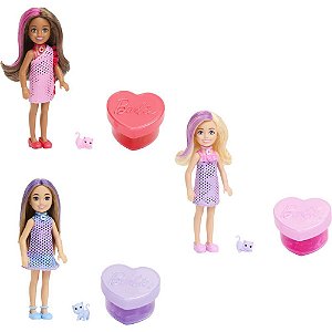 Boneca Barbie PARTY Unboxed Chelsea Série 1 com Surpresas