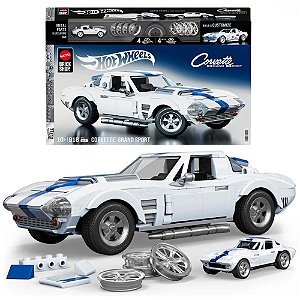Mega HOT Wheels Corvette GRAND SPORT 1:16 com 918 Peças Montável