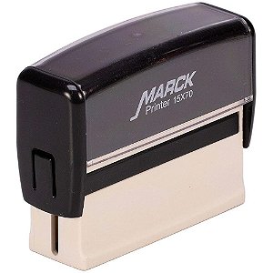 Carimbo Manual MARCK Assinatura 15X70MM Preto