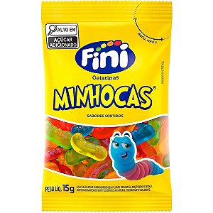 Doce Minhocas Brilho 15G Display com 12 Unidades