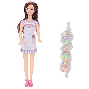 Boneca Sweet com Bijoux Acessórios de Moda Infantis