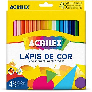 Lápis de COR Sextavado 48 Cores Pacote com 3
