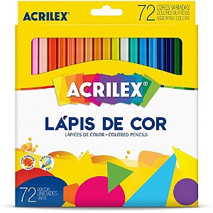 Lápis de COR Sextavado 72 Cores Pacote com 2