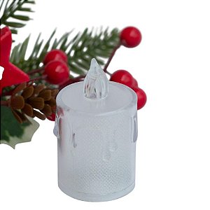 Vela Mini Natal 7CM LUZ Amarela com Bateria Caixa com 24 Unidades