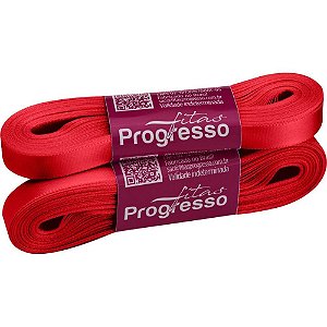Fita de Cetim Vermelho Cereja 10MM X 10M Pacote com 1