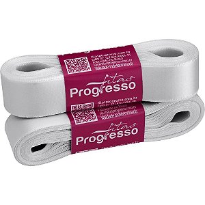Fita de Cetim Cinza Claro 22MM X 10M Pacote com 1