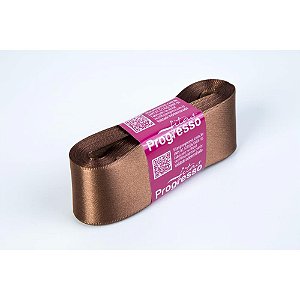 Fita de Cetim Marrom 38MM X 10M Pacote com 1