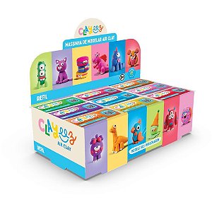 Massa para Modelar Clayeez Refil 8G Sortido Display com 36 Unidades