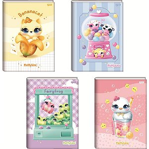 Caderno Brochurão Capa Dura FLUFFY 80 Folhas (pacote com 5)