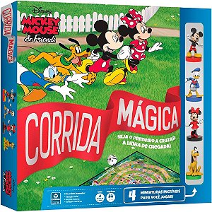 Jogo de Tabuleiro Corrida Mágica Mickey & Friends com Miniaturas