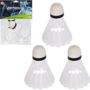 Brinquedo Peteca Plástica com 3 Peças 8,5X7CM