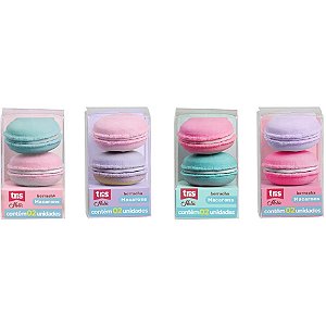 Borracha Decorada TRIS Macaron 4 Cores Display com 24 Unidades