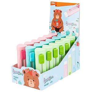 Borracha Caneta Retrátil Triangular PVC Sortida Display com 18 Unidades