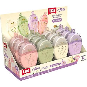 Apontador TRIS Giardino com Depósito e Borracha (display com 12 Unidades)