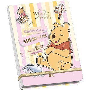 Caderno de Adesivos Decorados Ursinho Pooh com 200 Figurinhas 20F