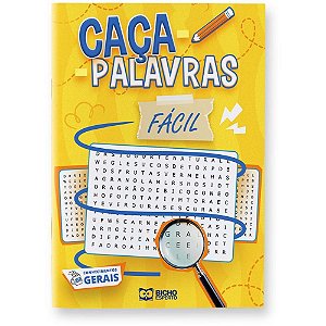 Livro de Atividades CAÇA-PALAVRAS Nível Fácil Pacote com 10