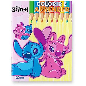 Livro Infantil Colorir STITCH ANGEL Colorir e Aprende PCT.C/03