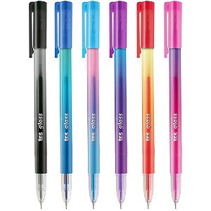 Caneta GEL TRIS GLASS 0.5MM 6 Cores (display com 30)